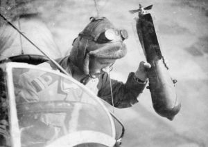 WW 1 Pilot with bomb